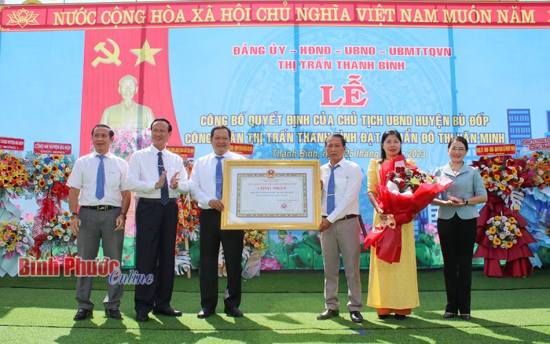 Thị trấn Thanh Bình đạt chuẩn đô thị văn minh