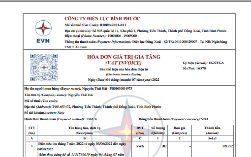 Công ty Điện lực Bình Phước thông báo