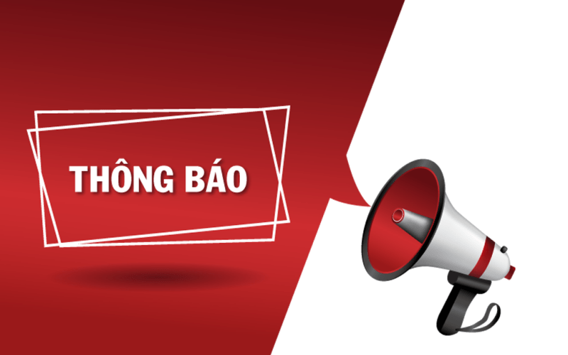 THÔNG BÁO