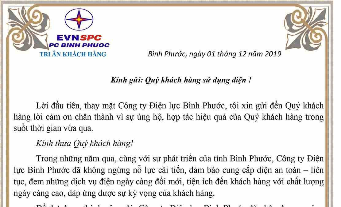 Điện lực Bình Phước tri ân khách hàng