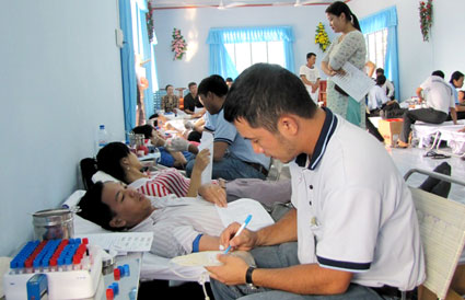 Hơn 300 người hiến máu nhân đạo Hơn 300 người hiến máu nhân đạo