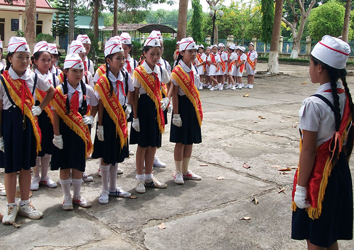 200 đội viên thi nghi thức Đội - chỉ huy Đội giỏi