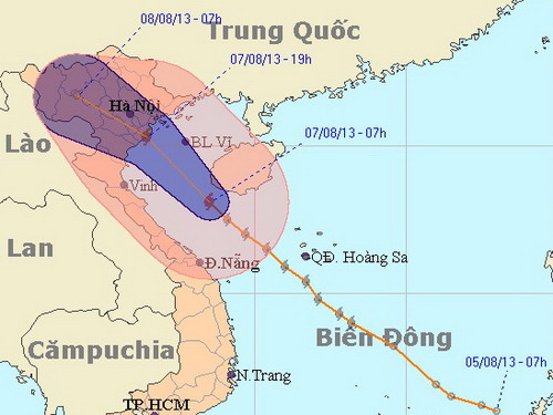 Bão số 6 đổ bộ vào Bắc bộ và Thanh Hóa tối nay