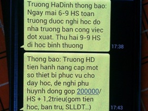 Hàng trăm học sinh nghỉ học vì tin nhắn mạo danh Hàng trăm học sinh nghỉ học vì tin nhắn mạo danh