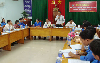 Lãnh đạo tỉnh góp ý cho Văn kiện Đại hội Đoàn Lãnh đạo tỉnh góp ý cho Văn kiện Đại hội Đoàn