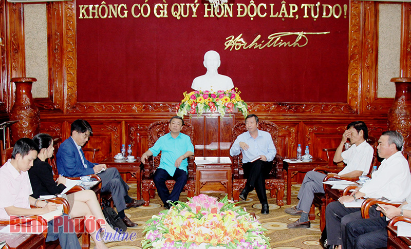 VCA và ILO làm việc tại Bình Phước VCA và ILO làm việc tại Bình Phước