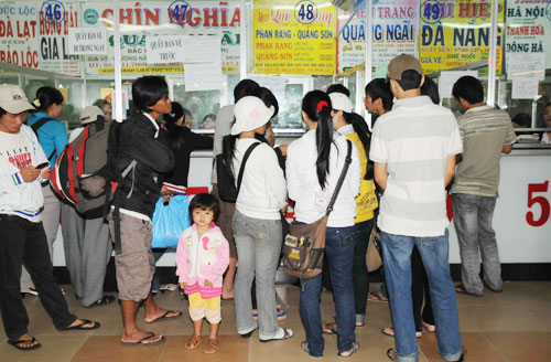 Từ 1-1-2014, Bến xe Miền Đông mở bán vé xe tết Từ 1-1-2014, Bến xe Miền Đông mở bán vé xe tết