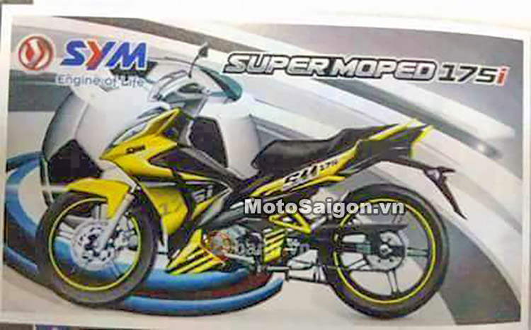 Lộ ảnh SYM Super Moped 175i mẫu xe underbone mới Lộ ảnh SYM Super Moped 175i mẫu xe underbone mới